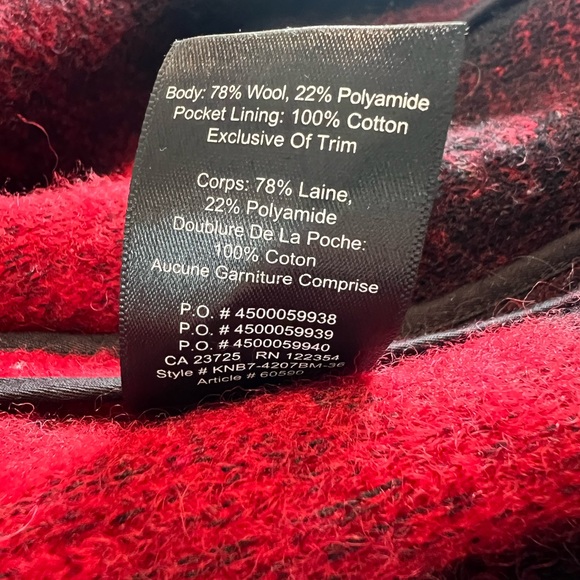 Wilfred wool blend red and black plaid jacket XS - Picture 4 of 4